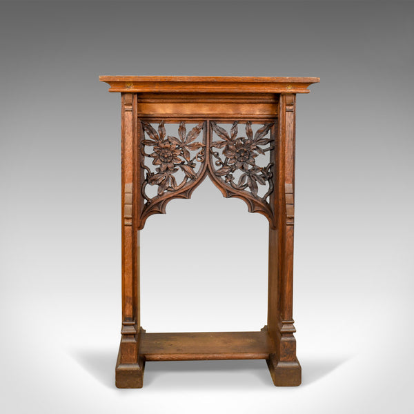 Antique Lectern, Carved, English, Oak, Stand, Ecclesiastical Gothic, Pugin c1880 - London Fine Antiques