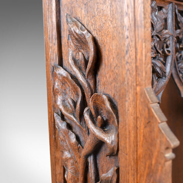 Antique Lectern, Carved, English, Oak, Stand, Ecclesiastical Gothic, Pugin c1880 - London Fine Antiques