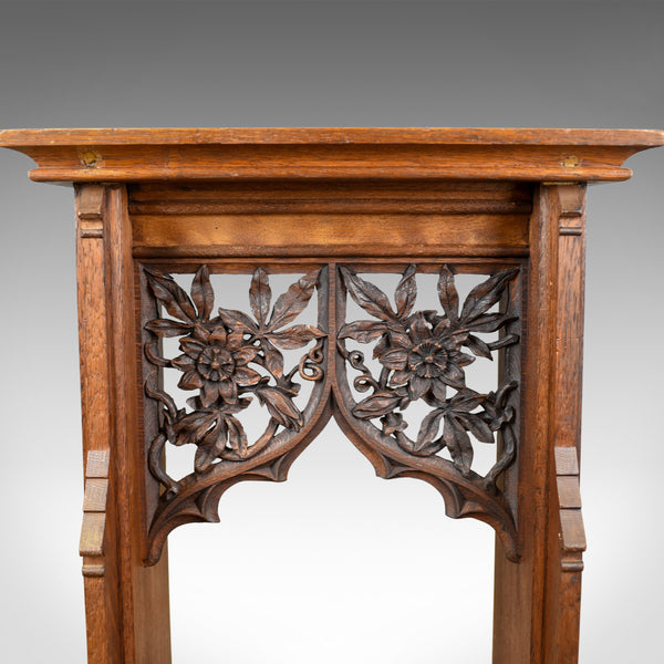 Antique Lectern, Carved, English, Oak, Stand, Ecclesiastical Gothic, Pugin c1880 - London Fine Antiques