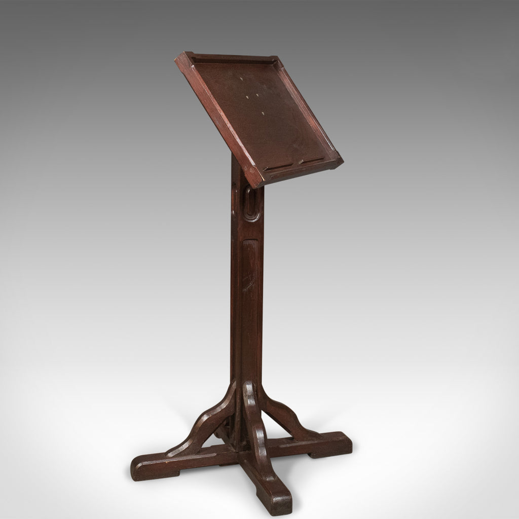 Antique Lectern in Pitch Pine, English Book Rest Circa 1900 - London Fine Antiques