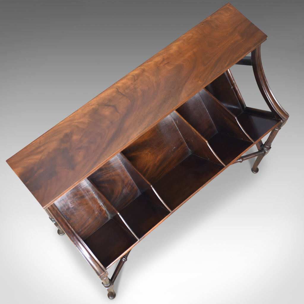 Antique Library Book Trough, English, Victorian, Regency Revival Books