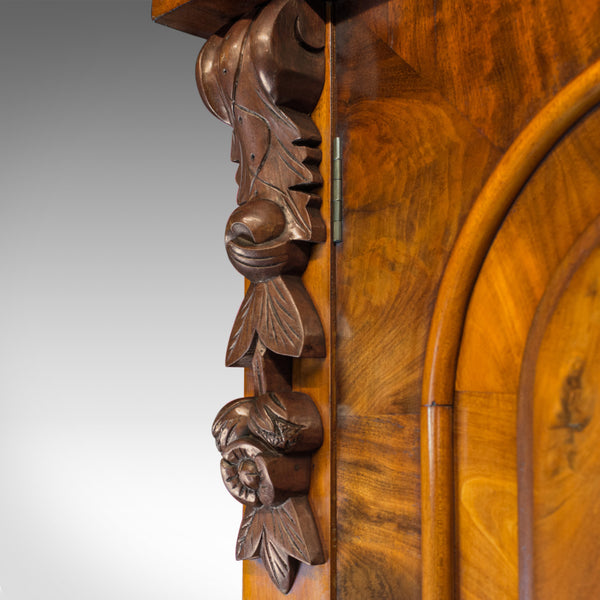 Antique Linen Press, Victorian, Housekeeper's Cupboard, Flame Mahogany, c.1860 - London Fine Antiques