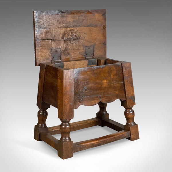 Antique Locker Seat, Victorian in Jacobean Taste, English Oak Joint Stool c.1900 - London Fine Antiques