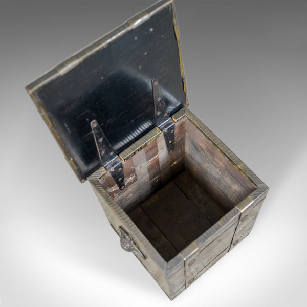 Antique Log Bin, Edwardian, Bound Metal, Fireside Box, Arts and Crafts, c.1910 - London Fine Antiques