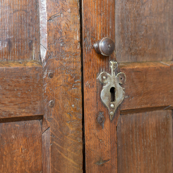 Antique Long Cupboard, Large, Heavy, Early, English, Oak, Panelled C17th & Later - London Fine Antiques