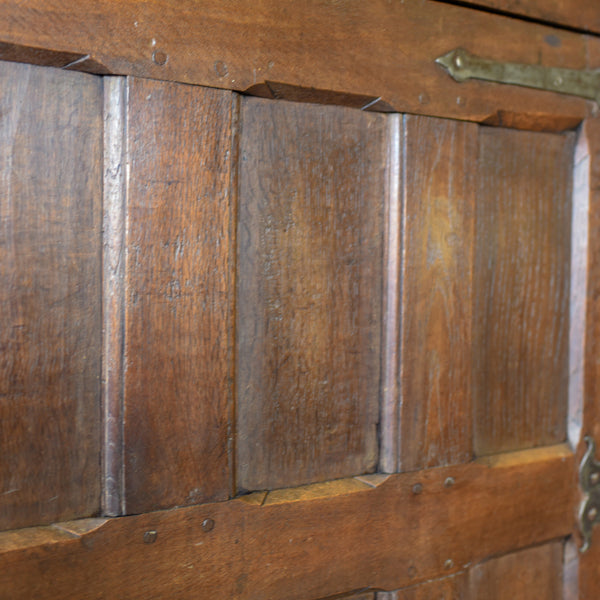 Antique Long Cupboard, Large, Heavy, Early, English, Oak, Panelled C17th & Later - London Fine Antiques