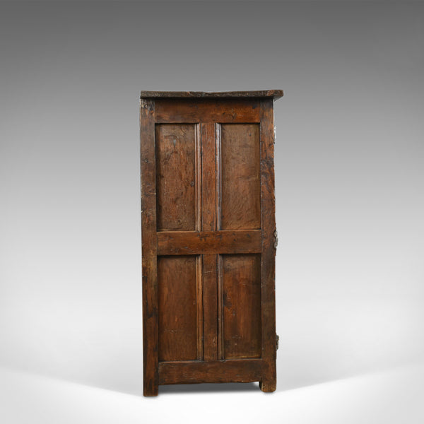Antique Long Cupboard, Large, Heavy, Early, English, Oak, Panelled C17th & Later - London Fine Antiques