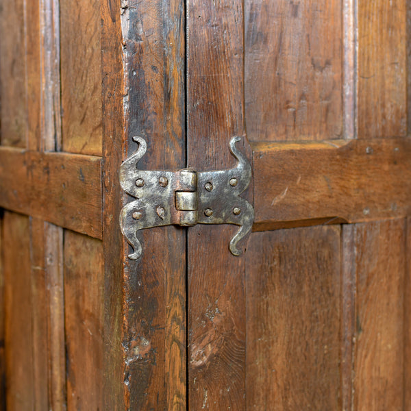 Antique Long Cupboard, Large, Heavy, Early, English, Oak, Panelled C17th & Later - London Fine Antiques