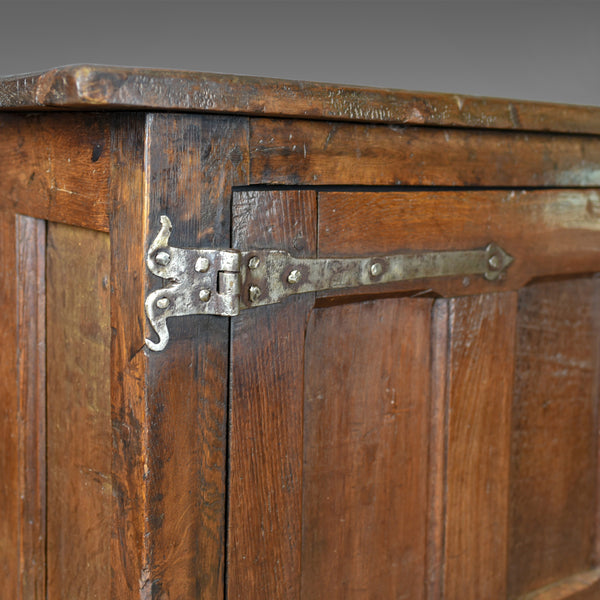 Antique Long Cupboard, Large, Heavy, Early, English, Oak, Panelled C17th & Later - London Fine Antiques