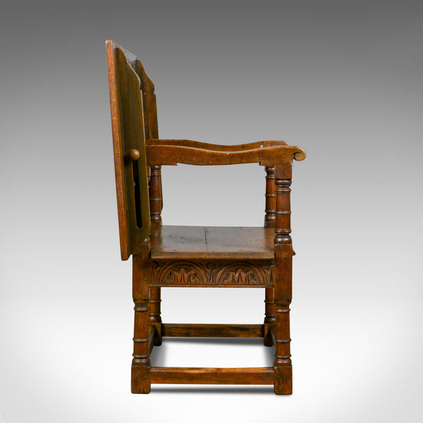 Antique Monk's Bench, Metamorphic Table, Chair, English Oak, C18th and Later - London Fine Antiques