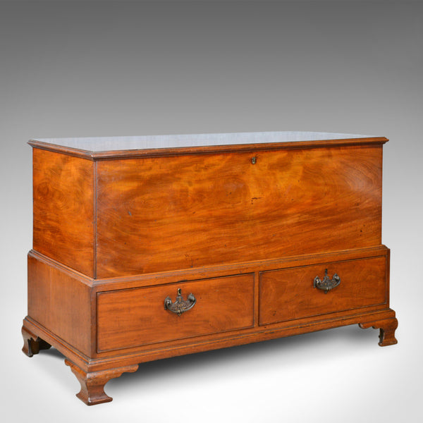 Antique, Mule Chest, English, Georgian Housekeepers Trunk, Mahogany, Circa 1780 - London Fine Antiques