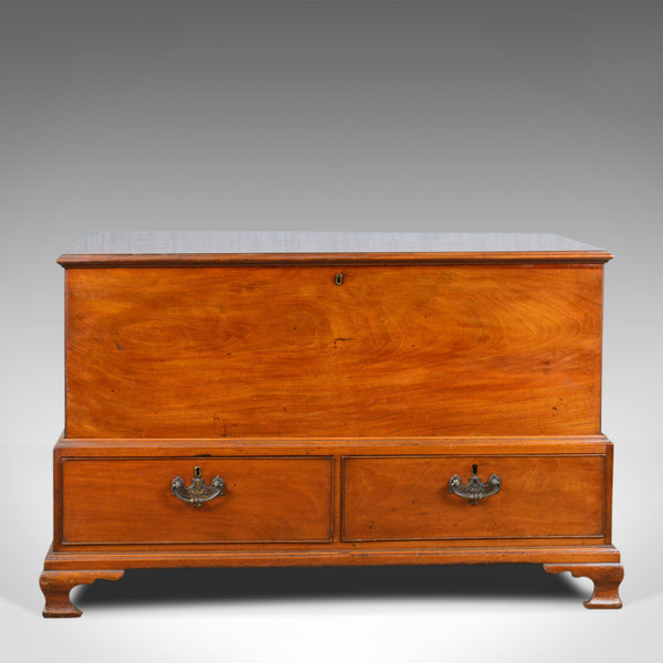 Antique, Mule Chest, English, Georgian Housekeepers Trunk, Mahogany, Circa 1780 - London Fine Antiques