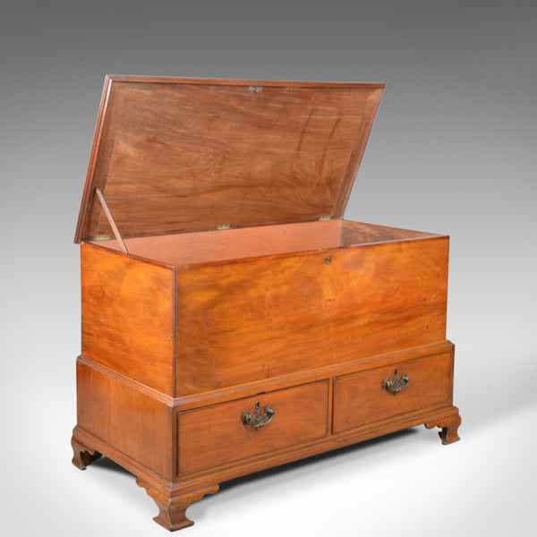 Antique, Mule Chest, English, Georgian Housekeepers Trunk, Mahogany, Circa 1780 - London Fine Antiques
