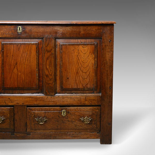 Antique Mule Chest, English, Oak, Trunk, 18th Century, Circa 1700 - London Fine Antiques