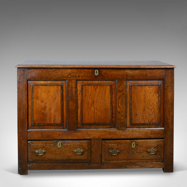 Antique Mule Chest, English, Oak, Trunk, 18th Century, Circa 1700 - London Fine Antiques