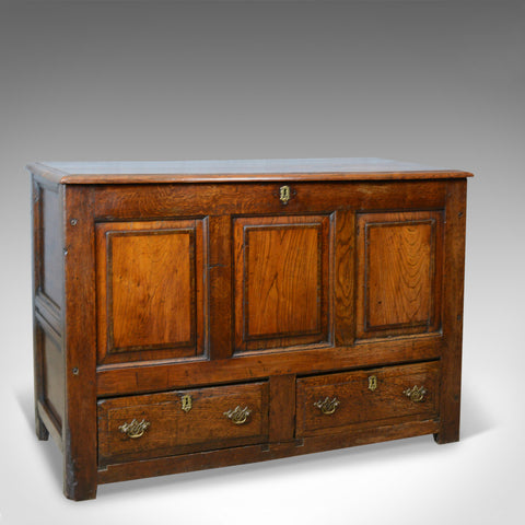 Antique Mule Chest, English, Oak, Trunk, 18th Century, Circa 1700 - London Fine Antiques