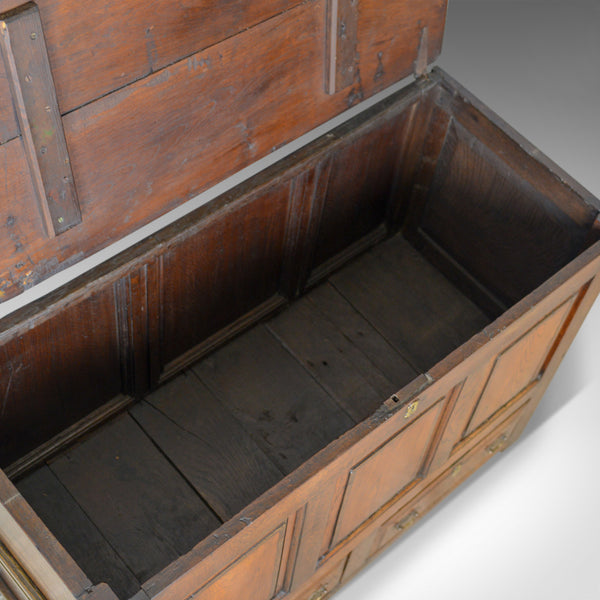 Antique Mule Chest, English, Oak, Trunk, 18th Century, Circa 1700 - London Fine Antiques