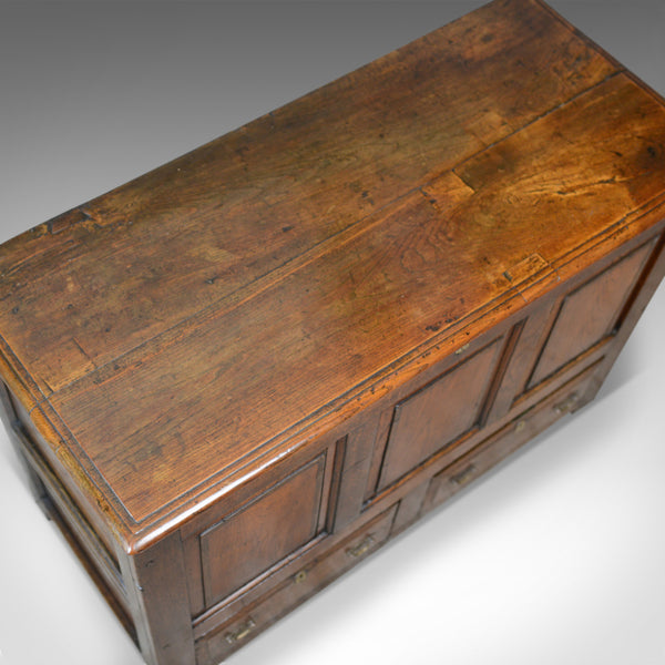 Antique Mule Chest, English, Oak, Trunk, 18th Century, Circa 1700 - London Fine Antiques