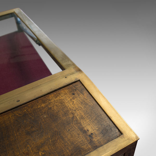 Antique Museum Display Cabinet, Bronze Showcase, Collectors Chest, Edmonds c1910 - London Fine Antiques