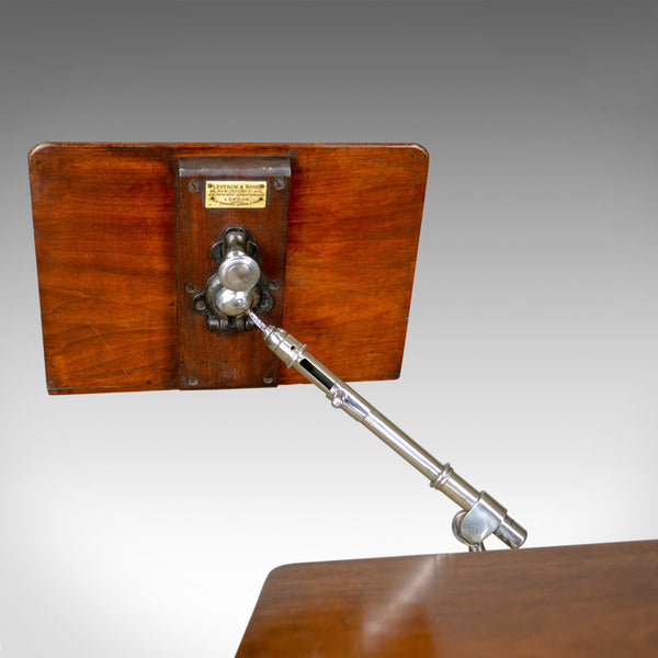 Antique Music Stand, Adjustable Reading Lectern Table, Leveson London, c1900 - London Fine Antiques