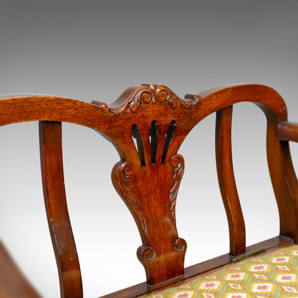 Antique Music Stool, English, Edwardian, Mahogany, Piano Seat, Needlepoint c1910 - London Fine Antiques