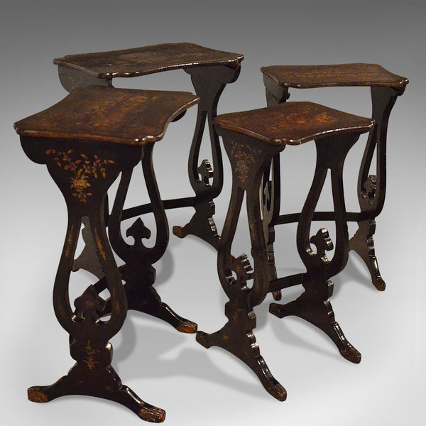 Antique Nest Of Tables, Four Chinoiserie Side Tables, 19th Century, Circa 1890 - London Fine Antiques