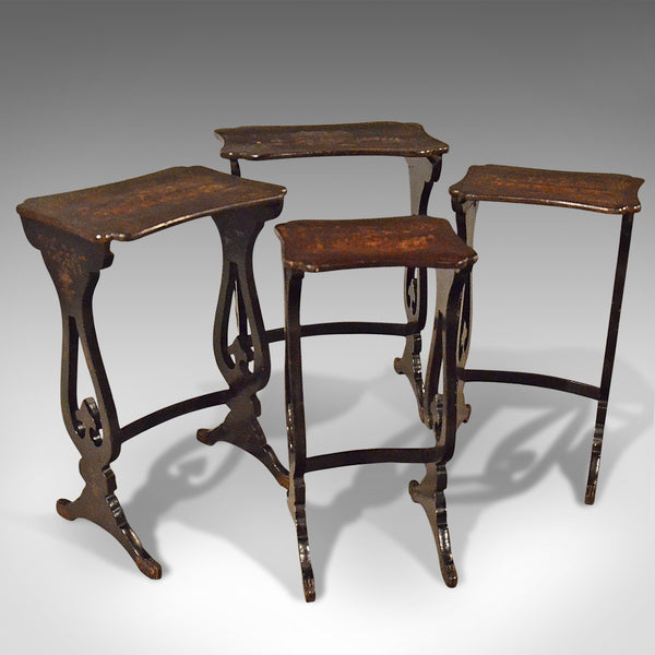 Antique Nest Of Tables, Four Chinoiserie Side Tables, 19th Century, Circa 1890 - London Fine Antiques