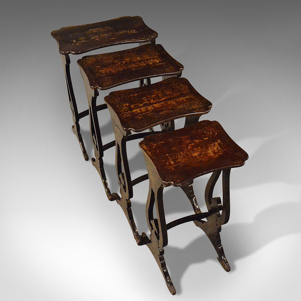 Antique Nest Of Tables, Four Chinoiserie Side Tables, 19th Century, Circa 1890 - London Fine Antiques