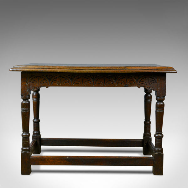 Antique Oak Console Table, English, Jacobean Revival, Refectory, C18th and Later - London Fine Antiques