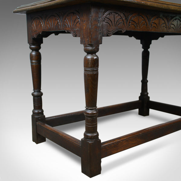 Antique Oak Console Table, English, Jacobean Revival, Refectory, C18th and Later - London Fine Antiques