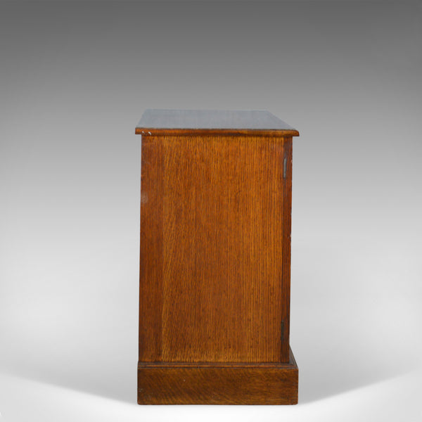 Antique Oak Cupboard, Two Door, English, Panelled, Low Cabinet Edwardian, c.1910 - London Fine Antiques