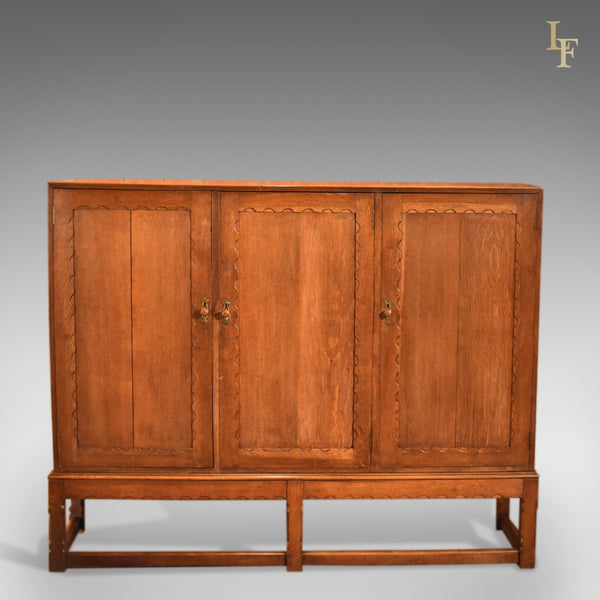 Arts & Crafts Oak Larder Antique Cabinet, c.1900 - London Fine Antiques