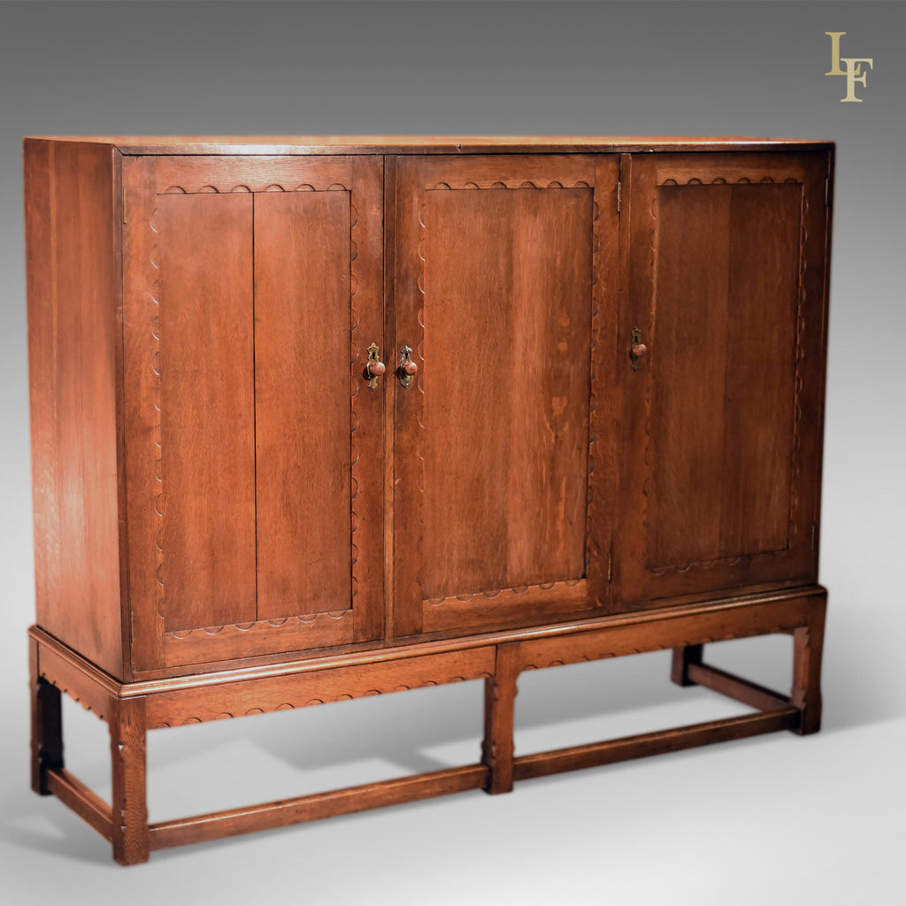 Arts & Crafts Oak Larder Antique Cabinet, c.1900 - London Fine Antiques