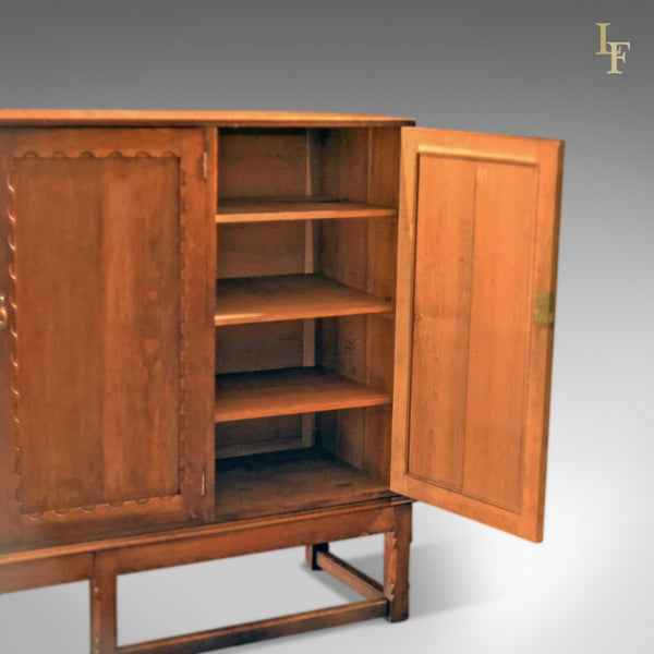 Arts & Crafts Oak Larder Antique Cabinet, c.1900 - London Fine Antiques