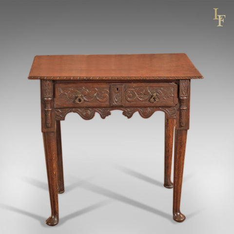 Antique Lowboy, Georgian Oak Table, c.1750 - London Fine Antiques