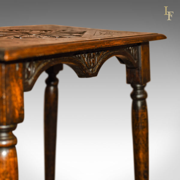 Antique Occasional Table, Late Victorian Oak c.1890 - London Fine Antiques