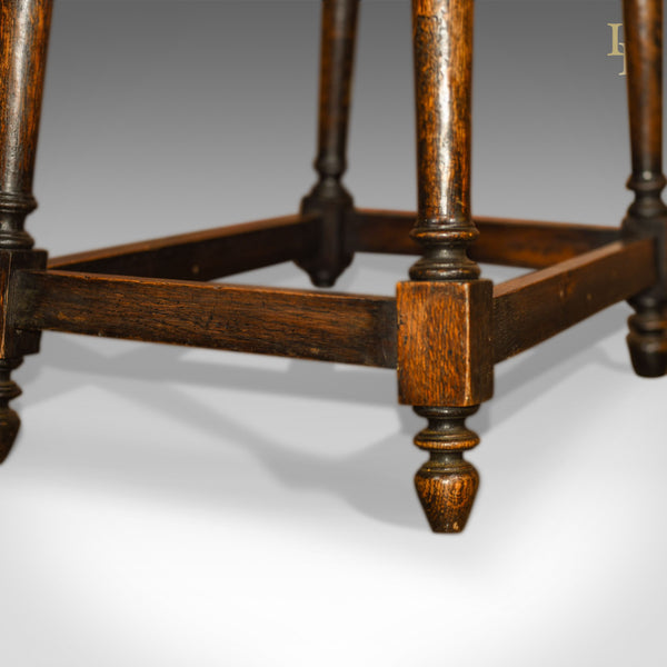 Antique Occasional Table, Late Victorian Oak c.1890 - London Fine Antiques