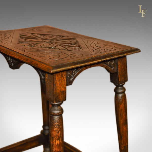 Antique Occasional Table, Late Victorian Oak c.1890 - London Fine Antiques