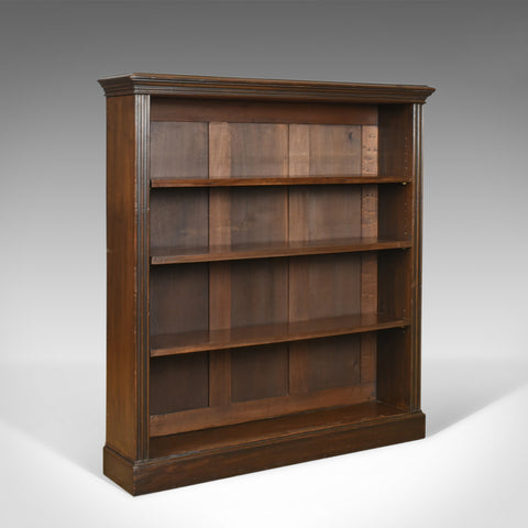 Antique Open Bookcase, English, Victorian, Book Shelves, Oak, Circa 1890 - London Fine Antiques