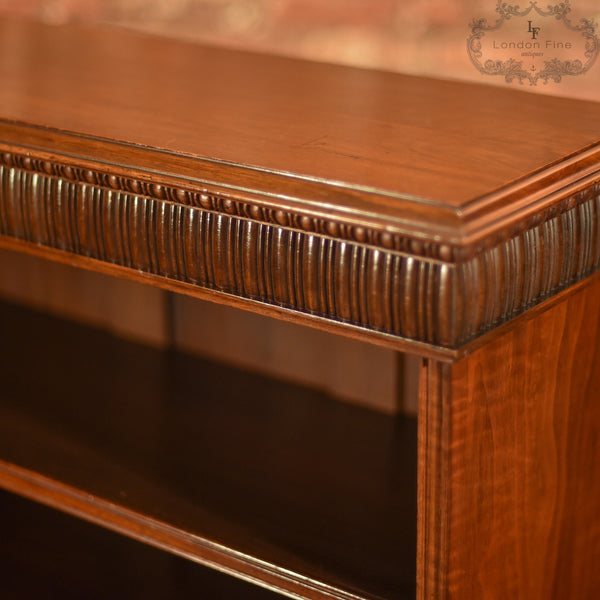 Late Victorian, Walnut, Open Book Shelf, c.1900 - London Fine Antiques