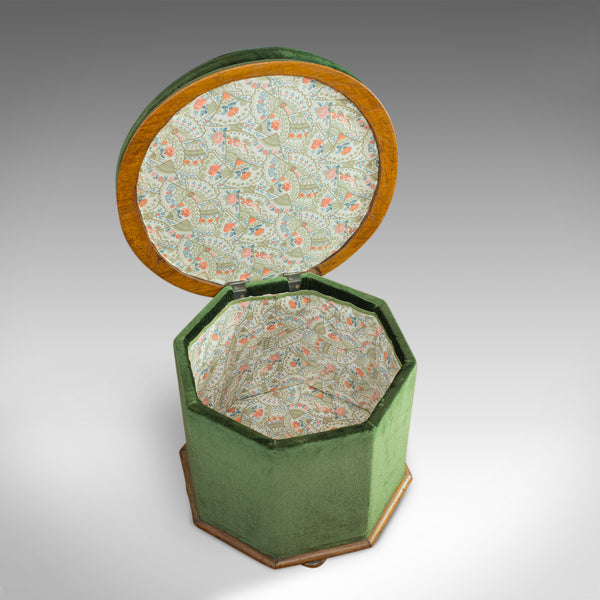 Antique Ottoman Stool, Victorian, Dressing, Storage, Circa 1880 - London Fine Antiques