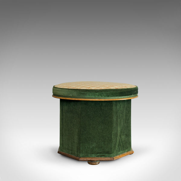 Antique Ottoman Stool, Victorian, Dressing, Storage, Circa 1880 - London Fine Antiques