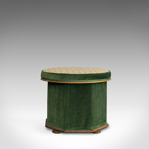 Antique Ottoman Stool, Victorian, Dressing, Storage, Circa 1880 - London Fine Antiques