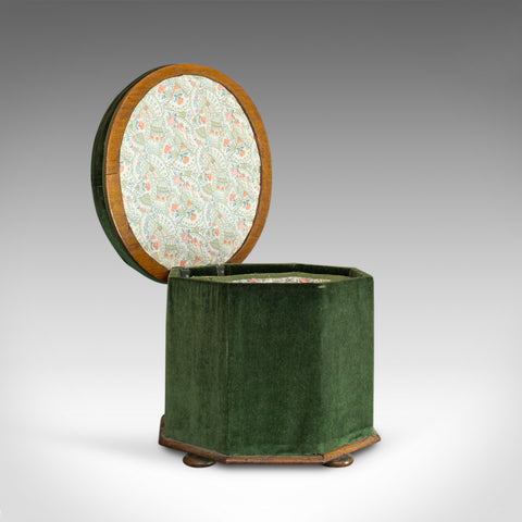 Antique Ottoman Stool, Victorian, Dressing, Storage, Circa 1880 - London Fine Antiques