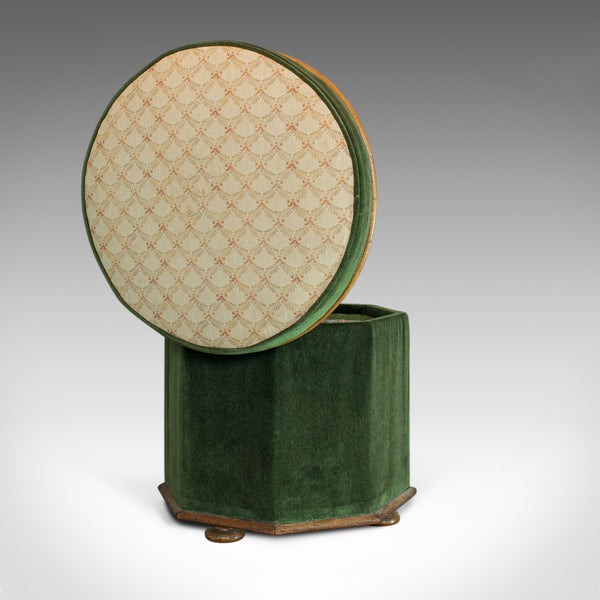 Antique Ottoman Stool, Victorian, Dressing, Storage, Circa 1880 - London Fine Antiques