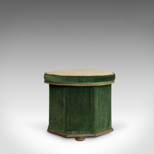 Antique Ottoman Stool, Victorian, Dressing, Storage, Circa 1880 - London Fine Antiques