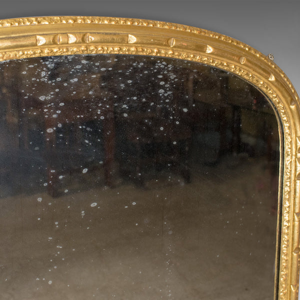 Antique Overmantel Mirror, English, Georgian Dome Top, Wall, Giltwood Circa 1800 - London Fine Antiques