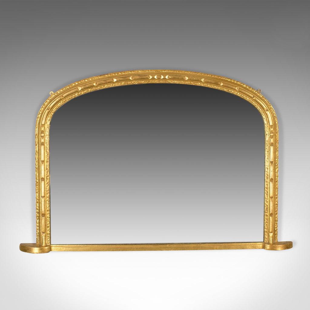 Antique Overmantel Mirror, English, Georgian Dome Top, Wall, Giltwood Circa 1800 - London Fine Antiques