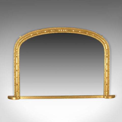 Antique Overmantel Mirror, English, Georgian Dome Top, Wall, Giltwood Circa 1800 - London Fine Antiques