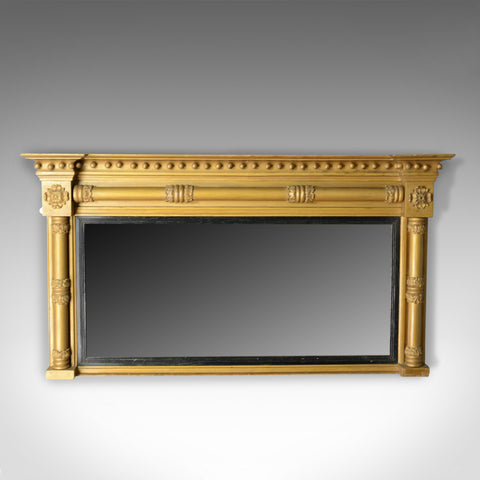 Antique Overmantel Mirror, English, Georgian, Giltwood Gesso, Wall, Circa 1800 - London Fine Antiques
